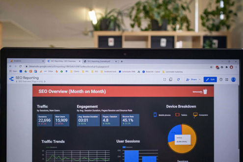 Photo of analytics dashboard on a laptop